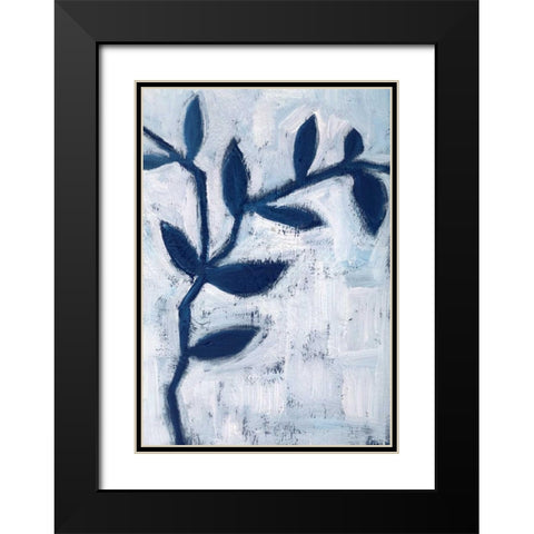 Blue and White I Black Modern Wood Framed Art Print with Double Matting by Seay, Anne