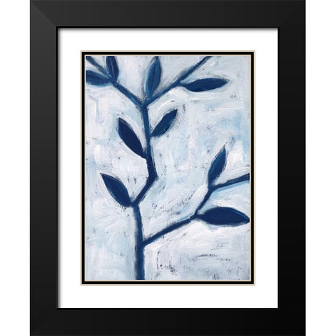 Blue and White II Black Modern Wood Framed Art Print with Double Matting by Seay, Anne