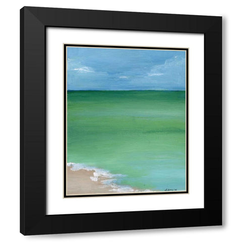 Calm Sea Black Modern Wood Framed Art Print with Double Matting by Seay, Anne