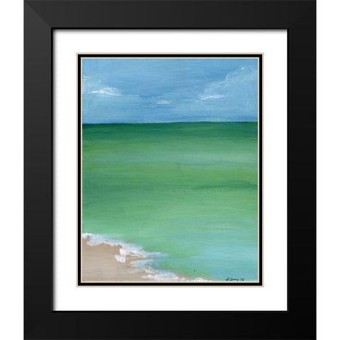 Calm Sea Black Modern Wood Framed Art Print with Double Matting by Seay, Anne