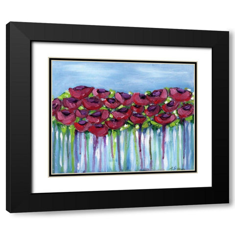Poppy Dreaming I Black Modern Wood Framed Art Print with Double Matting by Seay, Anne