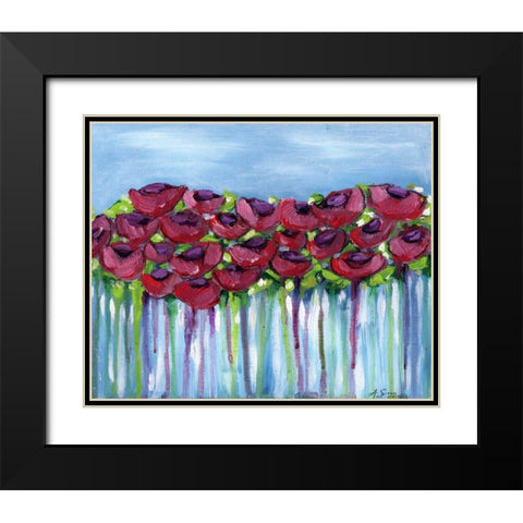 Poppy Dreaming I Black Modern Wood Framed Art Print with Double Matting by Seay, Anne