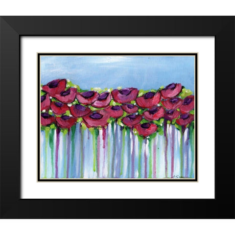 Poppy Dreaming II Black Modern Wood Framed Art Print with Double Matting by Seay, Anne