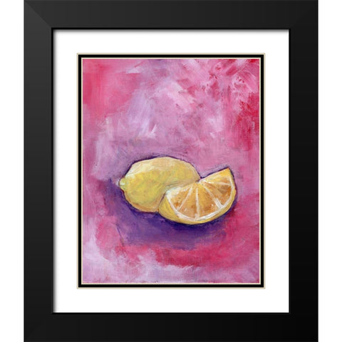 Sour Lemons Black Modern Wood Framed Art Print with Double Matting by Seay, Anne