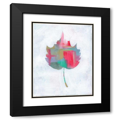 Leaf Abstract I Black Modern Wood Framed Art Print with Double Matting by Seay, Anne