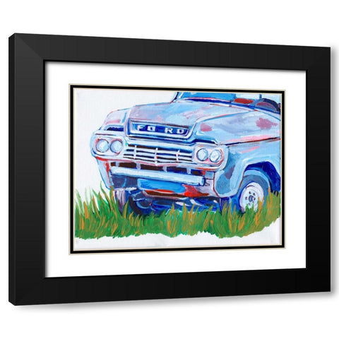 Parked Memories II Black Modern Wood Framed Art Print with Double Matting by Seay, Anne