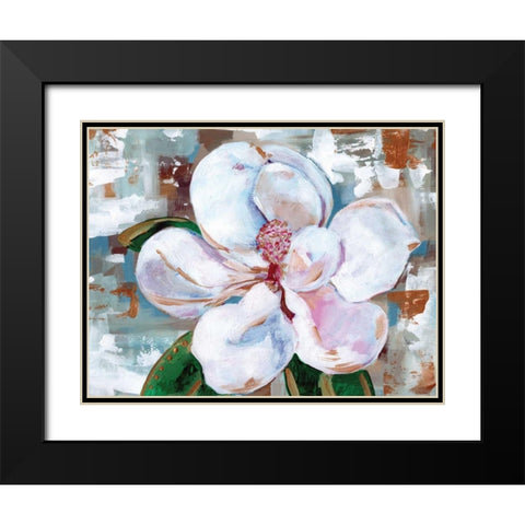 Magnolia Black Modern Wood Framed Art Print with Double Matting by Seay, Anne