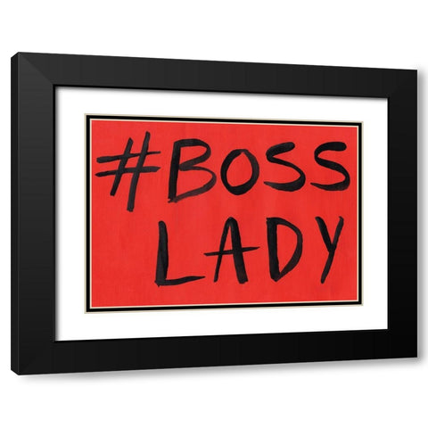 Boss Lady Black Modern Wood Framed Art Print with Double Matting by Seay, Anne