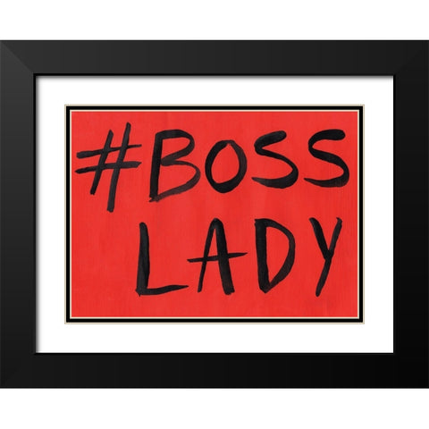 Boss Lady Black Modern Wood Framed Art Print with Double Matting by Seay, Anne