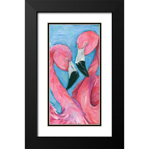 Pink Flaming III Black Modern Wood Framed Art Print with Double Matting by Seay, Anne