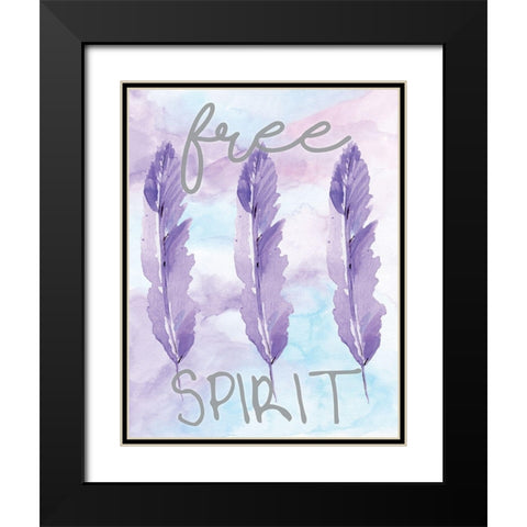 Free Spirit Black Modern Wood Framed Art Print with Double Matting by Seay, Anne
