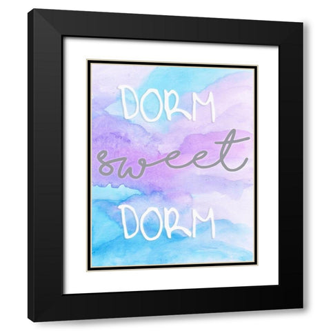 Dorm Sweet Dorm Black Modern Wood Framed Art Print with Double Matting by Seay, Anne