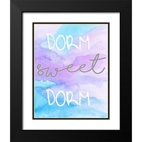 Dorm Sweet Dorm Black Modern Wood Framed Art Print with Double Matting by Seay, Anne
