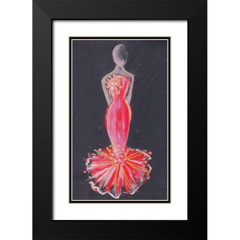 Runway Fashion IV Black Modern Wood Framed Art Print with Double Matting by Seay, Anne