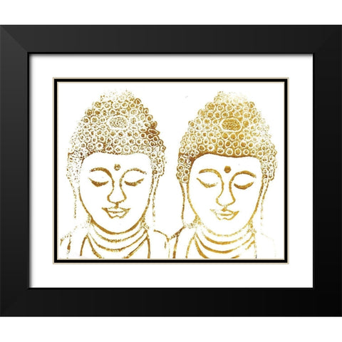Buddha V Black Modern Wood Framed Art Print with Double Matting by Seay, Anne
