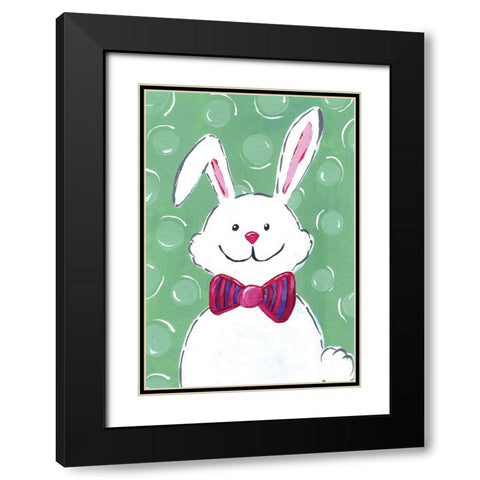 Easter Bunny Black Modern Wood Framed Art Print with Double Matting by Seay, Anne