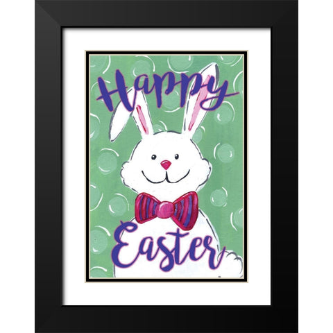 Happy Easter Black Modern Wood Framed Art Print with Double Matting by Seay, Anne