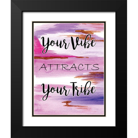 Your Vibe Black Modern Wood Framed Art Print with Double Matting by Seay, Anne