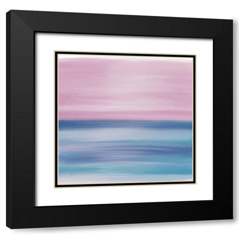 Abstract Beach Black Modern Wood Framed Art Print with Double Matting by Seay, Anne