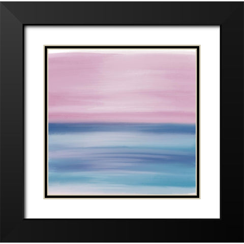 Abstract Beach Black Modern Wood Framed Art Print with Double Matting by Seay, Anne