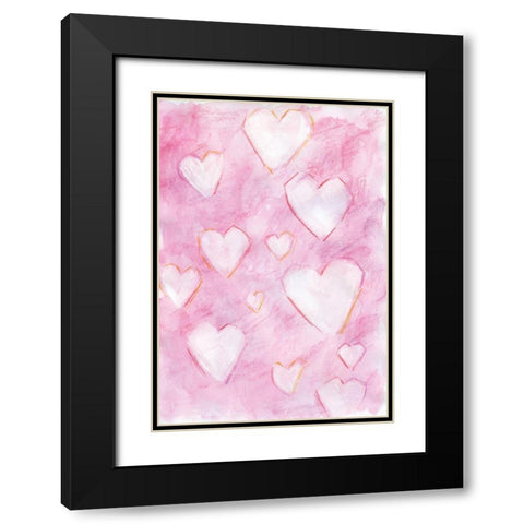 Valentine II Black Modern Wood Framed Art Print with Double Matting by Seay, Anne