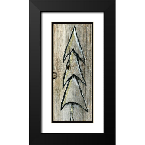 Christmas Tree III Black Modern Wood Framed Art Print with Double Matting by Seay, Anne