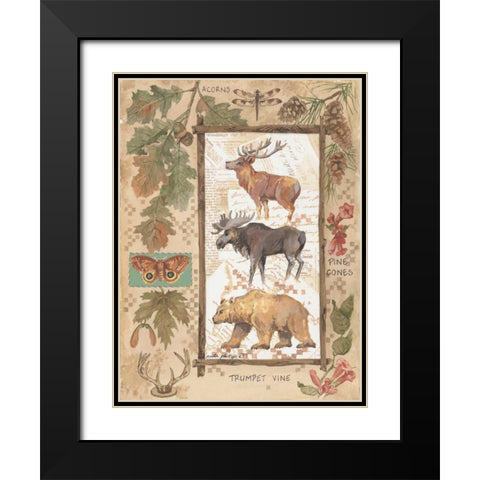 Big Game Black Modern Wood Framed Art Print with Double Matting by Phillips, Anita