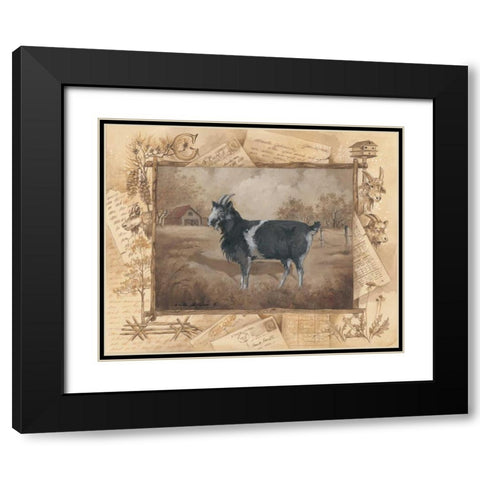Goat Black Modern Wood Framed Art Print with Double Matting by Phillips, Anita