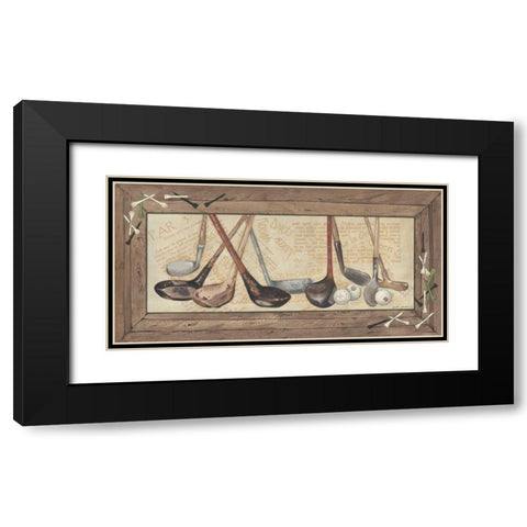 Clubs Black Modern Wood Framed Art Print with Double Matting by Phillips, Anita