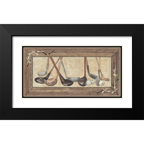 Clubs Black Modern Wood Framed Art Print with Double Matting by Phillips, Anita