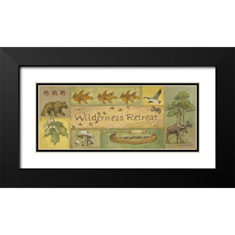 Wilderness Retreat Black Modern Wood Framed Art Print with Double Matting by Phillips, Anita