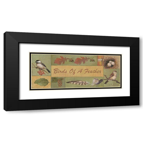 Birds of a Feather Black Modern Wood Framed Art Print with Double Matting by Phillips, Anita