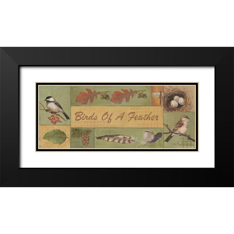 Birds of a Feather Black Modern Wood Framed Art Print with Double Matting by Phillips, Anita