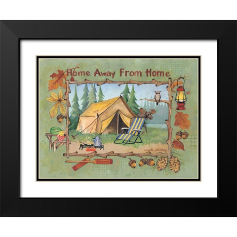 Home Away from Home Black Modern Wood Framed Art Print with Double Matting by Phillips, Anita