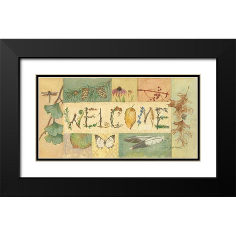 Welcome Black Modern Wood Framed Art Print with Double Matting by Phillips, Anita