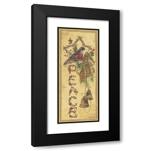 Peace Black Modern Wood Framed Art Print with Double Matting by Phillips, Anita