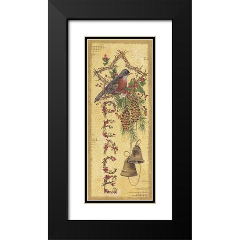 Peace Black Modern Wood Framed Art Print with Double Matting by Phillips, Anita