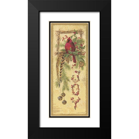 Joy Black Modern Wood Framed Art Print with Double Matting by Phillips, Anita