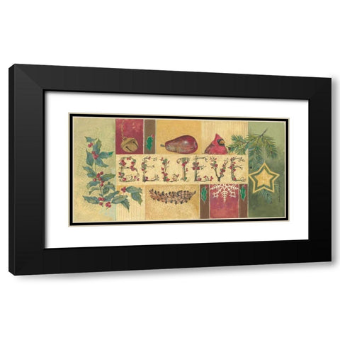 Believe Black Modern Wood Framed Art Print with Double Matting by Phillips, Anita