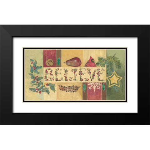 Believe Black Modern Wood Framed Art Print with Double Matting by Phillips, Anita