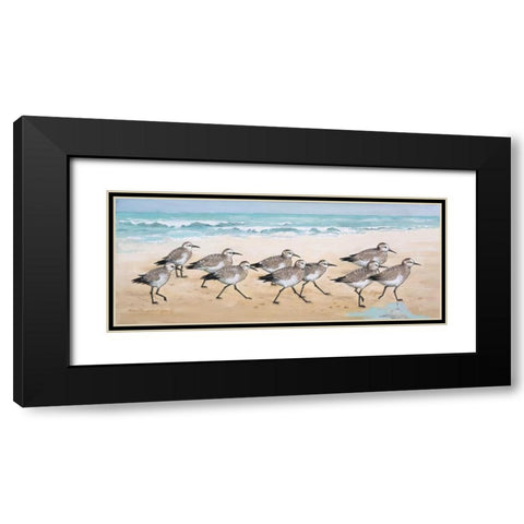 Beating the Waves Black Modern Wood Framed Art Print with Double Matting by Phillips, Anita