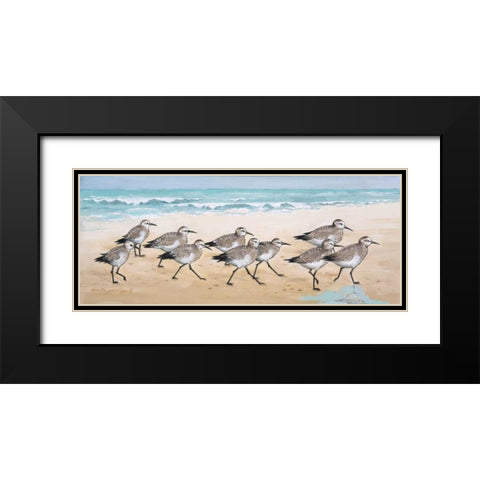 Beating the Waves Black Modern Wood Framed Art Print with Double Matting by Phillips, Anita