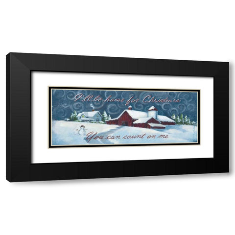 Home for Christmas Black Modern Wood Framed Art Print with Double Matting by Phillips, Anita
