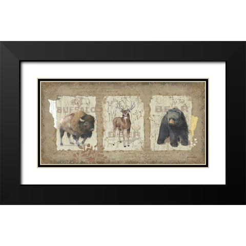 Woodlands I Black Modern Wood Framed Art Print with Double Matting by Phillips, Anita