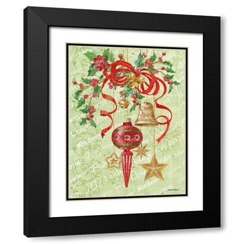 Ornaments Inspiration II Black Modern Wood Framed Art Print with Double Matting by Phillips, Anita