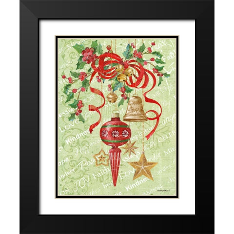 Ornaments Inspiration II Black Modern Wood Framed Art Print with Double Matting by Phillips, Anita