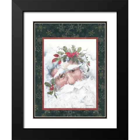 Santa I Black Modern Wood Framed Art Print with Double Matting by Phillips, Anita