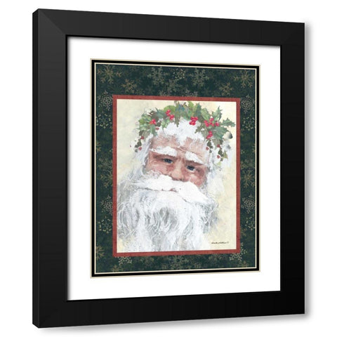 Santa II Black Modern Wood Framed Art Print with Double Matting by Phillips, Anita