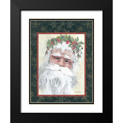 Santa II Black Modern Wood Framed Art Print with Double Matting by Phillips, Anita