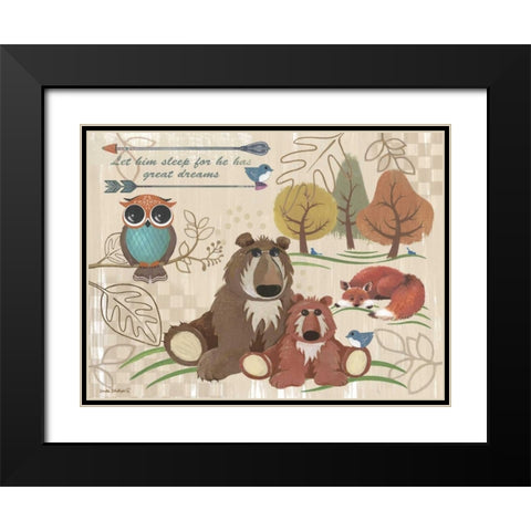 Lil Boy Lodge Black Modern Wood Framed Art Print with Double Matting by Phillips, Anita
